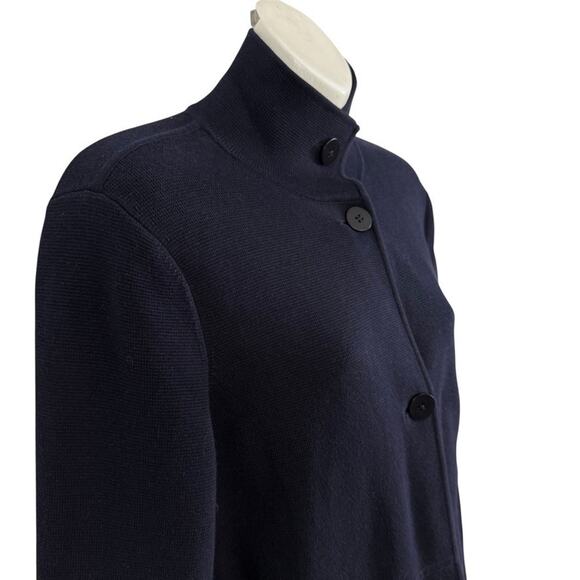 Talbots Sweater Knit Jacket Button Up Thick Cotton Blend Long Sleeve Cardigan M - Picture 4 of 16